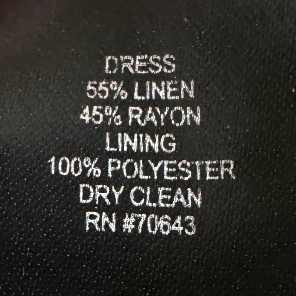 Willow Glenn Green Linen Blend Ruffle Party Dress Sleeveless Fit & Flare Size 8‎ - Picture 6 of 7